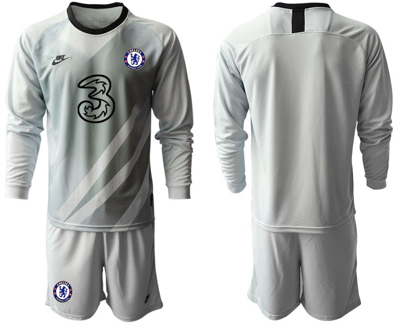Men 2020-2021 club Chelsea gray long sleeve goalkeeper Soccer Jerseys
